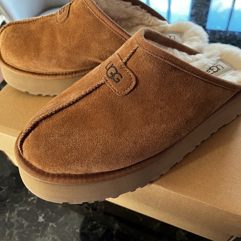 Ugg platform slip ons